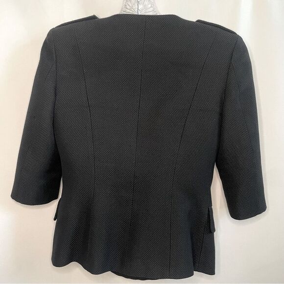 Pierre Balmain Women's Black Double-Breasted Military Blazer Size 38 - Picture 3 of 12